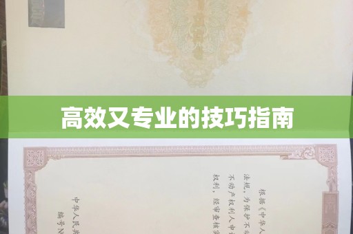 厦门高效又专业的技巧指南