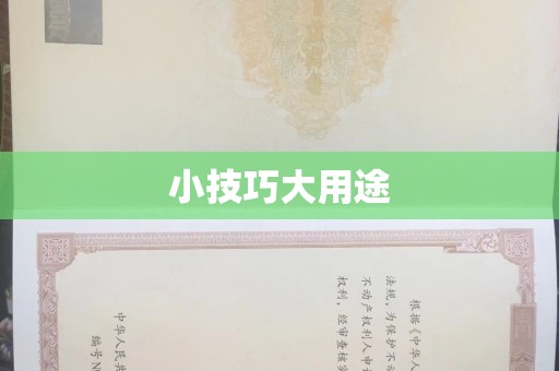 厦门小技巧大用途