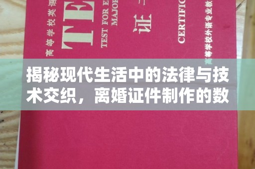 厦门揭秘现代生活中的法律与技术交织，离婚证件制作的数字化革命