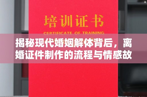 厦门揭秘现代婚姻解体背后，离婚证件制作的流程与情感故事