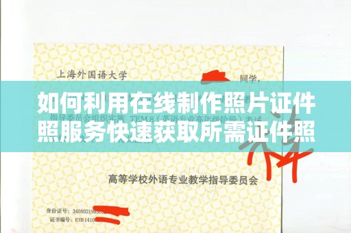 厦门如何利用在线制作照片证件照服务快速获取所需证件照