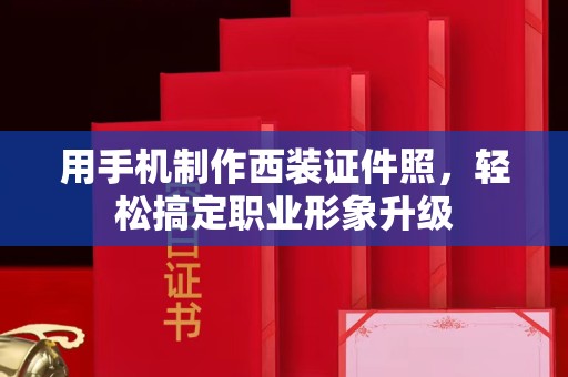 厦门用手机制作西装证件照，轻松搞定职业形象升级