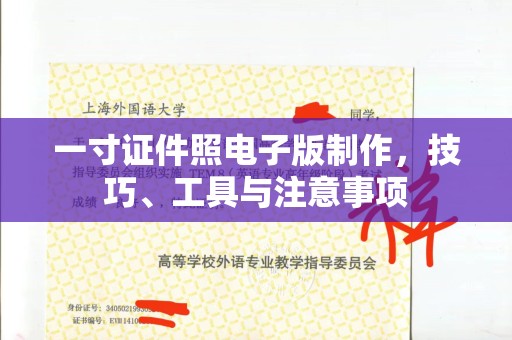 厦门一寸证件照电子版制作，技巧、工具与注意事项